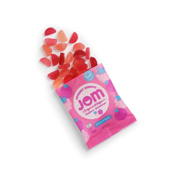 JOM RASPBERRY & BLACKCURRANT 70g(16 bags) - Image 3