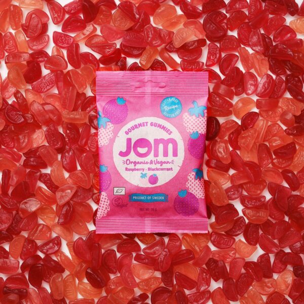 JOM RASPBERRY & BLACKCURRANT 70g(16 bags) - Image 2