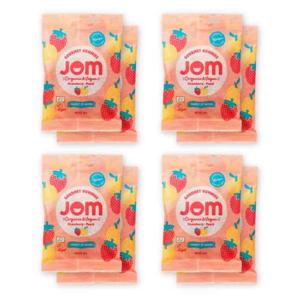 JOM STRAWBERRY & PEACH 70g (8 bags)