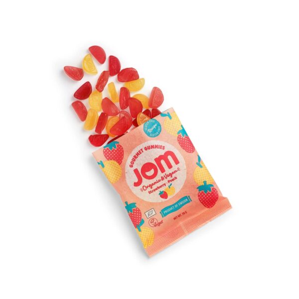 JOM STRAWBERRY & PEACH 70g (16 bags) - Image 2
